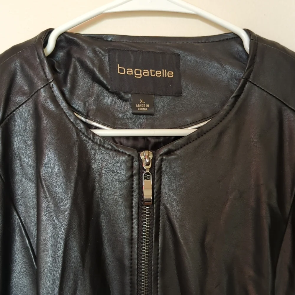 Black Faux Leather Jacket - Picture 2 of 4